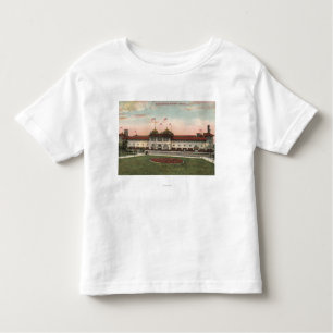 Uitzicht van het badpaviljoen kinder shirts