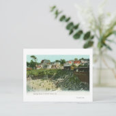 Uitzicht van het badstrand briefkaart (Staand voorkant)