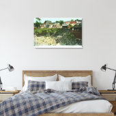Uitzicht van het badstrand canvas afdruk (Insitu (Slaapkamer))