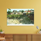 Uitzicht van het badstrand canvas afdruk (Insitu (Woonkamer))