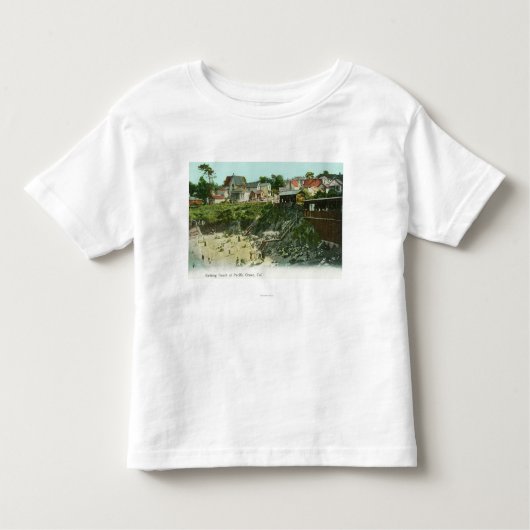 Uitzicht van het badstrand kinder shirts (Voorkant)