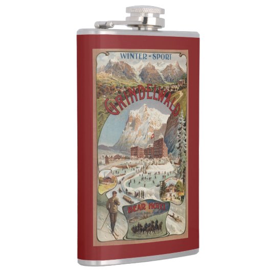 Uitzicht van het Beer Hotel Promotional Poster Heupfles (Rechts)