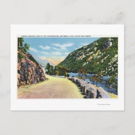 Uitzicht van het benedenmeer van Cascade Briefkaart (Voorkant)