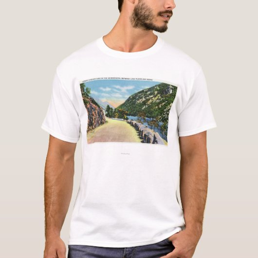 Uitzicht van het benedenmeer van Cascade T-shirt (Voorkant)