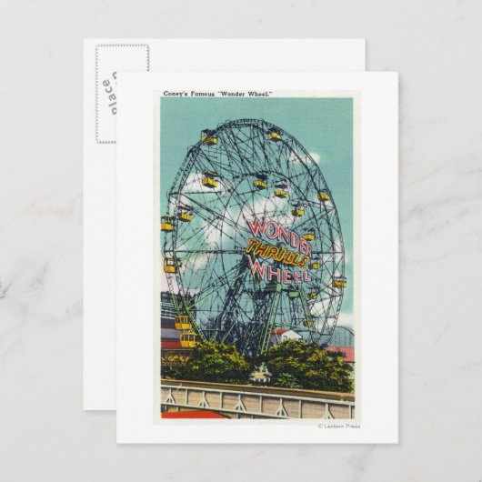 Uitzicht van het beroemde reuzenrad briefkaart (Voorkant / Achterkant)