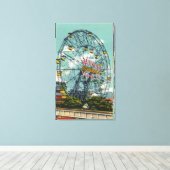 Uitzicht van het beroemde reuzenrad canvas afdruk (Insitu (Houten vloer))