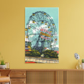 Uitzicht van het beroemde reuzenrad canvas afdruk (Insitu (Woonkamer))