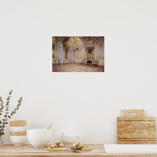 Uitzicht van het binnenland van de Grand Salon Poster (Keuken)