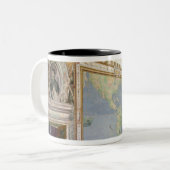 Uitzicht van het binnenland van de Sala Del Tweekleurige Koffiemok (Voorkant links)