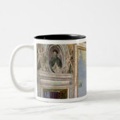 Uitzicht van het binnenland van de Sala Del Tweekleurige Koffiemok (Links)