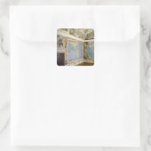 Uitzicht van het binnenland van de Sala Del Vierkante Sticker (Tas)