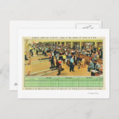 Uitzicht van het binnenland van het Sunset Bowling Briefkaart (Voorkant / Achterkant)