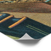 Uitzicht van het binnenland van het Sunset Bowling Poster (Hoek)