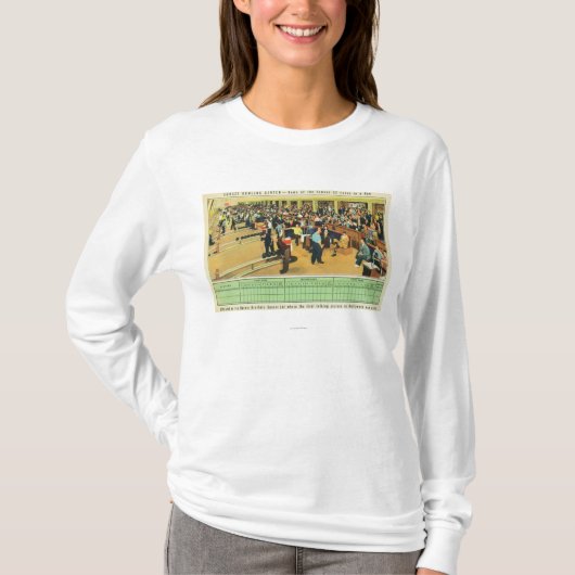 Uitzicht van het binnenland van het Sunset Bowling T-shirt (Voorkant)