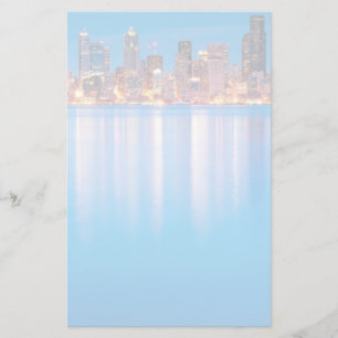 Uitzicht van het blauwe uur in het centrum van Sea Briefpapier