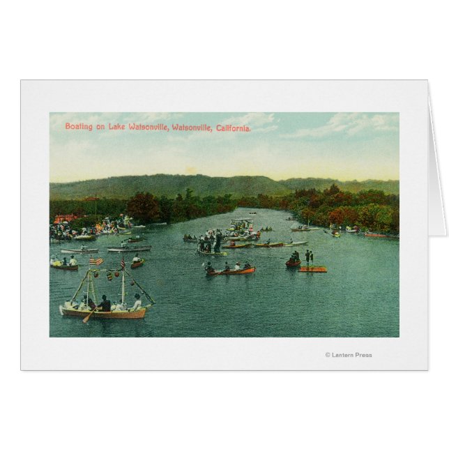 Uitzicht van het Boatmeer op het Watsonville-meer (Voorkant Horizontaal)