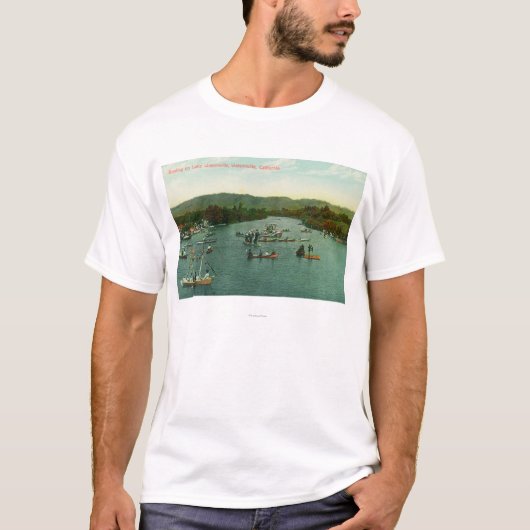 Uitzicht van het Boatmeer op het Watsonville-meer T-shirt (Voorkant)