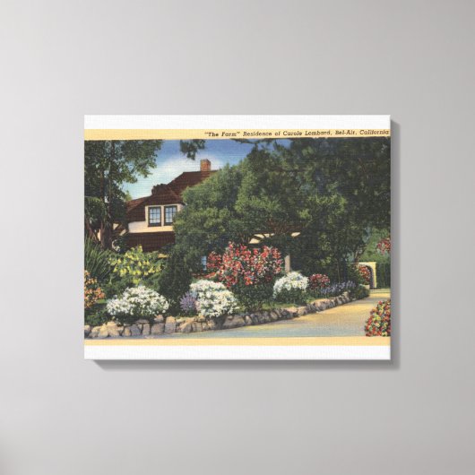 Uitzicht van "het Boerderij", Carole Lombard's Hou Canvas Afdruk (Voorkant)