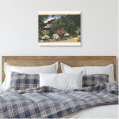 Uitzicht van "het Boerderij", Carole Lombard's Hou Canvas Afdruk (Insitu (Slaapkamer))