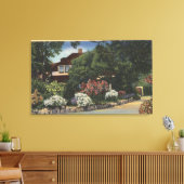 Uitzicht van "het Boerderij", Carole Lombard's Hou Canvas Afdruk (Insitu (Woonkamer))