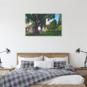 Uitzicht van het Boerderij Historic Scythe Tree Canvas Afdruk (Insitu (Slaapkamer))