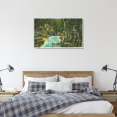 Uitzicht van het Bot Op de Rapids kijken Canvas Afdruk (Insitu (Slaapkamer))
