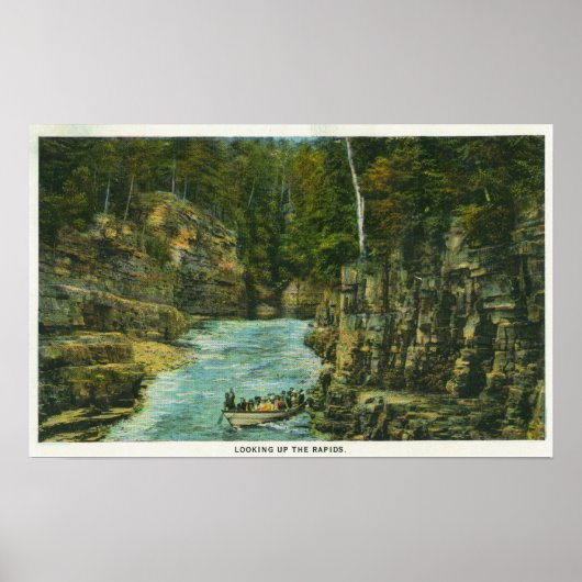 Uitzicht van het Bot Op de Rapids kijken Poster (Voorkant)