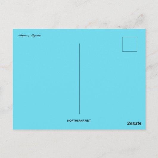 Uitzicht van het Briefkaart Algiers Algerije (Achterkant)
