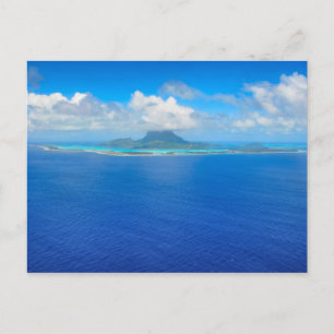 Uitzicht van het briefkaart Bora Bora