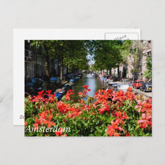 Uitzicht van het Briefkaart van Amsterdam (Voorkant / Achterkant)