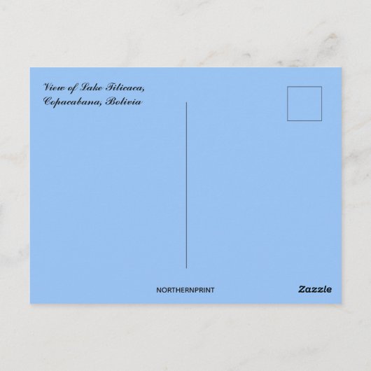 Uitzicht van het Briefkaart van de Bolivia van het (Achterkant)