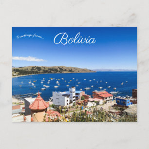 Uitzicht van het Briefkaart van de Bolivia van het