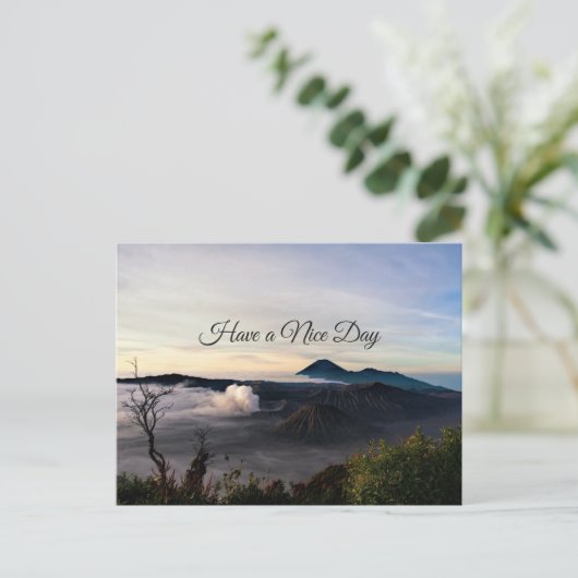 Uitzicht van het Briefkaart van Mount Bromo Indone (Staand voorkant)