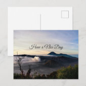 Uitzicht van het Briefkaart van Mount Bromo Indone (Voorkant / Achterkant)