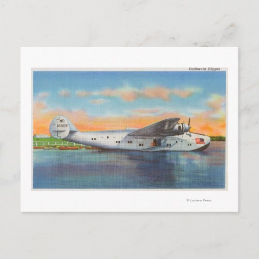 Uitzicht van het Californische Clipper Plane Briefkaart (Voorkant)