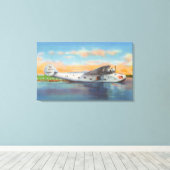 Uitzicht van het Californische Clipper Plane Canvas Afdruk (Insitu (Houten vloer))