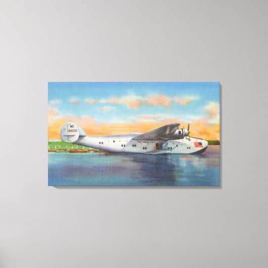 Uitzicht van het Californische Clipper Plane Canvas Afdruk (Voorkant)