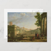 Uitzicht van het Campo Vaccino, Rome, 1636 Briefkaart (Voorkant / Achterkant)