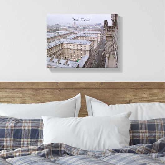 UITZICHT VAN HET canvas NOTRE DAME CATHEDRAL PARIS (Insitu (Slaapkamer))