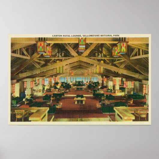 Uitzicht van het Canyon Hotel Lounge Poster (Voorkant)