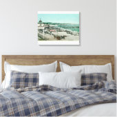 Uitzicht van het casino, het strand en de pier canvas afdruk (Insitu (Slaapkamer))