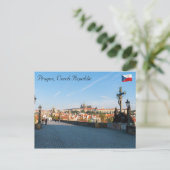 Uitzicht van het Castle vanaf de brug Charles in P Briefkaart (Staand voorkant)