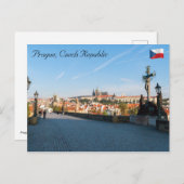 Uitzicht van het Castle vanaf de brug Charles in P Briefkaart (Voorkant / Achterkant)