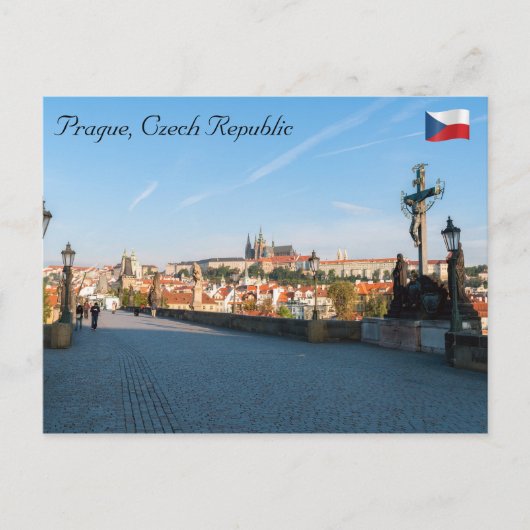 Uitzicht van het Castle vanaf de brug Charles in P Briefkaart (Voorkant)