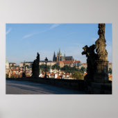 Uitzicht van het Castle vanaf de brug Charles in P Poster (Voorkant)