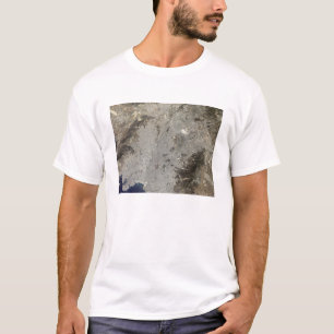 Uitzicht van het centrale Athene met TrueColor-sat T-shirt