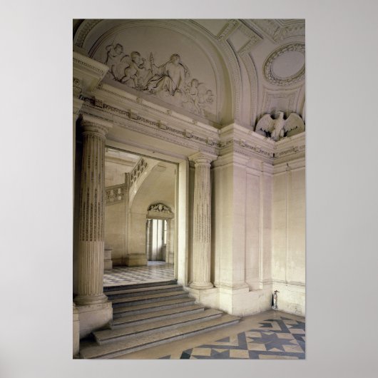 Uitzicht van het centrale gebouw 1642-51 poster (Voorkant)