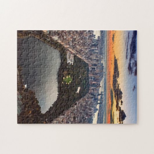 Uitzicht van het centrale park aan de lucht op Sun Legpuzzel (Horizontaal)