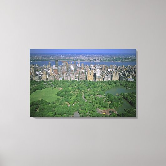 Uitzicht van het centrale park aan de luchtzijde e canvas afdruk (Voorkant)
