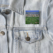 Uitzicht van het centrale park en de westkant vierkante button 5,1 cm (In situ)